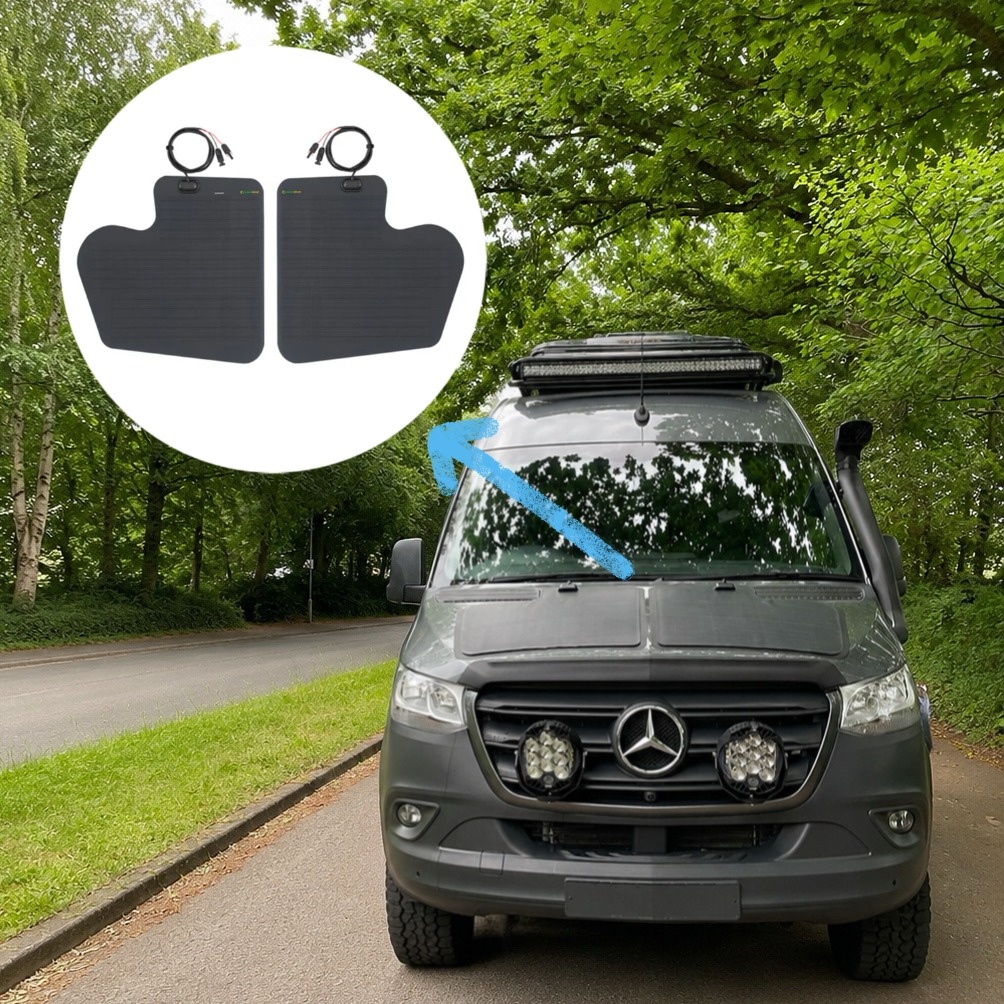 Mercedes-Benz Sprinter hood solar panel